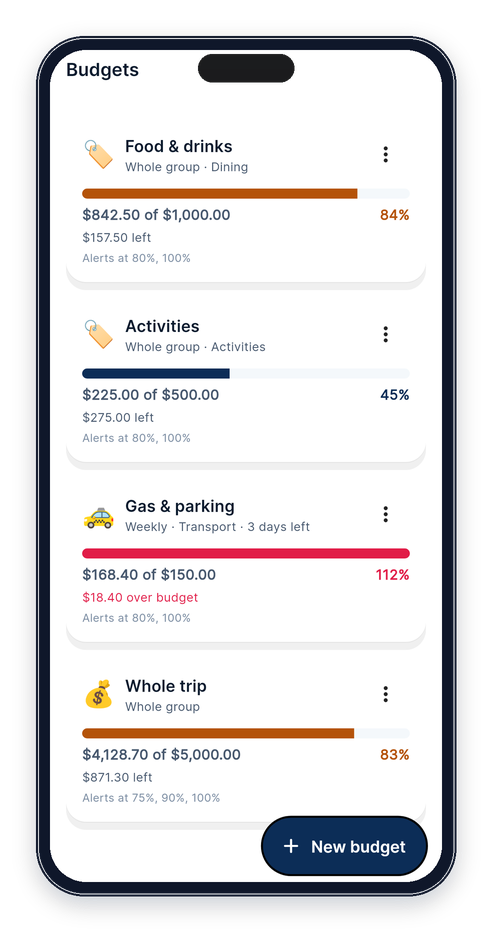 Group budgets