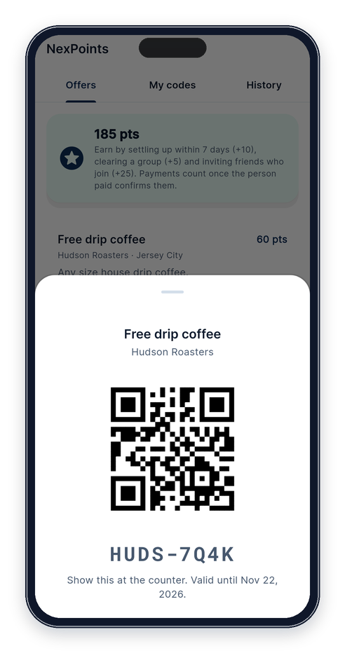 Live counter redemption code